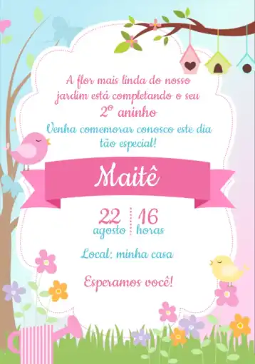 Invitation Enchanted Butterfly Garden – Kids' Birthday Party theme floral, colorful, playful, natural, magical, childish