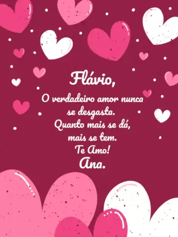 Invite Card With Pink Love Message Phrase editable and customizable