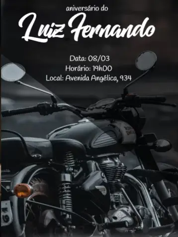 Convite Retro Motorcycle Drink para children's birthday with a motorcycle theme. – tema kids' birthday party (vintage, colorful, adventure, motorcycling, fun party, retro style)