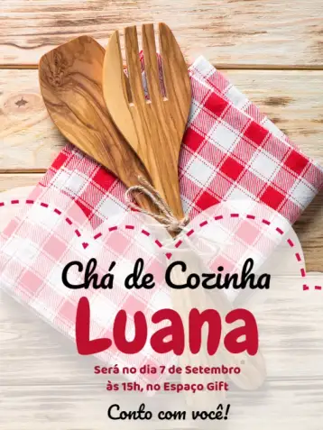 Convite Chá De Cozinha - Modelo 3 Festa para chá de panela para celebrar a nova casa da noiva. – tema chá de panela (xadrez, moderno, aconchegante, casual, elegante, rustico)