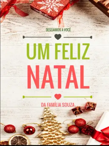 Convite Tarjeta Feliz Navidad con Adornos Fin de Año para celebraciones navideñas y fiestas de fin de año. – tema tarjeta (festivo, colorido, lúdico, alegre, tradicional, inspirado no natal)