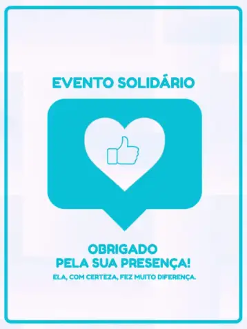 Convite Gratidão para evento de agradecimento ou comemoração especial. – tema cartão (azul, claro, solidário, moderno, jovem, infantil)