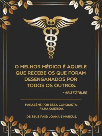 Convite Medical Graduation Celebration Card para medical graduation – tema card (elegant, floral, black and gold, modern, sophisticated)