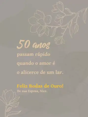 Convite Cartão De Comemoração Bodas Ouro Dourado para bodas de ouro – tema cartão (dourado, floral, elegante, romântico, sophisticated)