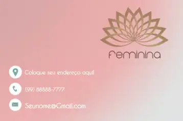 Convite Cartão De Visita Verso Feminina Decoração para ideal para profissionais de beleza e decoração que desejam apresentar seus serviços. – tema cartão (moderno, elegante, feminino, minimalista, beachy, vibrante)