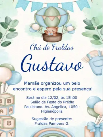 Convite Baby Shower Confirmación de Asistencia Niño para baby shower para niños. – tema té rifa (azul, blanco, ilustraciones de juguetes, estilo moderno, divertido, infantil)