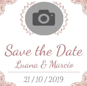 Convite Save The Date Arabesco Digital editável e personalizável