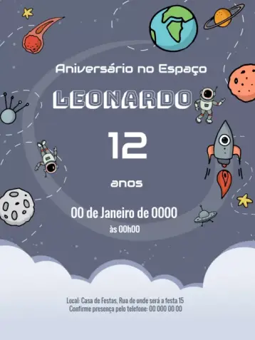 Invite Space Ship Venue editable and customizable