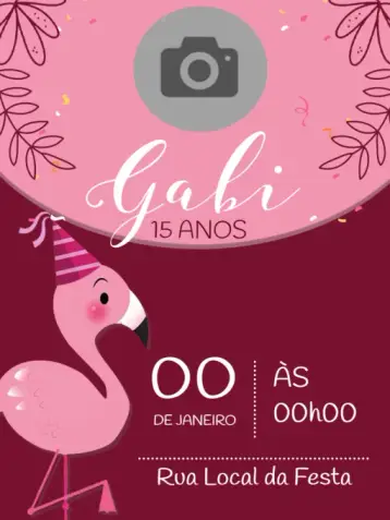 Invitación Flamingo Verano editable y personalizable