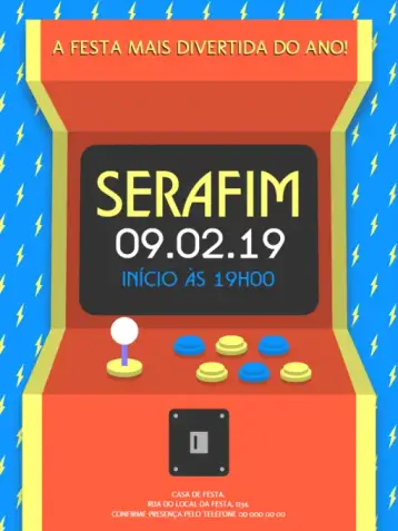 Invite Video Game Boy editable and customizable