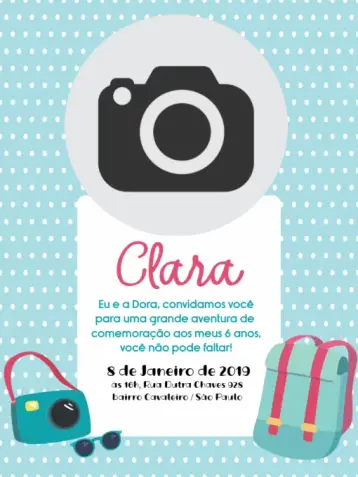 Invitación Viaje Burbujas editable y personalizable