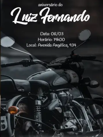 Invite Retro Motorcycle Drink editable and customizable