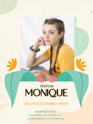 Invite With Delicate Floral Teen Photo editable and customizable