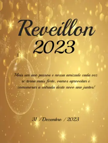 Invite Golden New Year's Eve 2023 editable and customizable