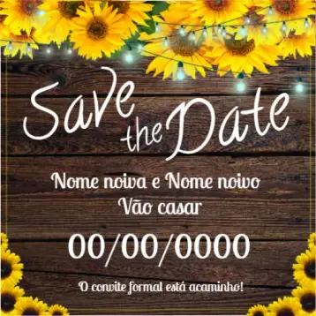 Convite Save The Date Luzes Whatsapp editável e personalizável