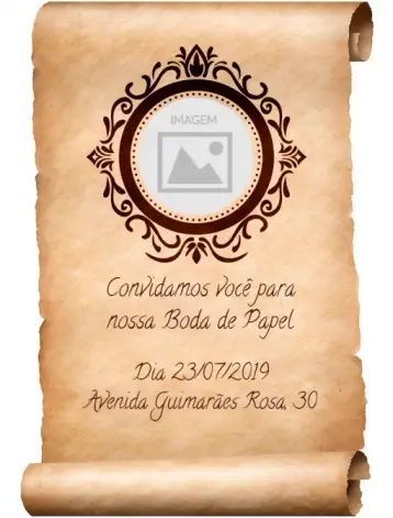 Invitación Bodas De Papel Antiguo editable y personalizable