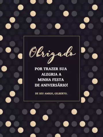 Invite Golden Children's Thank You Card Presence editable and customizable