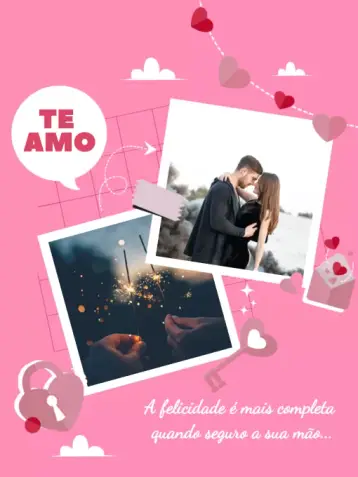 Convite Cartão Para Namorado Personalizado Romântico Casal editável e personalizável