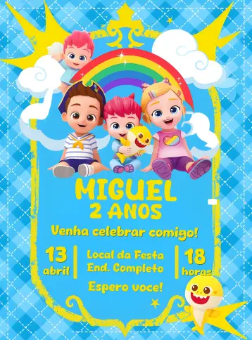 Invite Bebefinn Baby editable and customizable