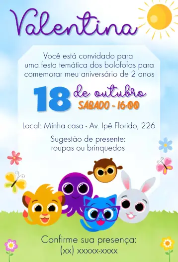 Invite Cute Cakes editable and customizable