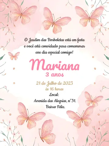 Invite Enchanted Garden 1 editable and customizable