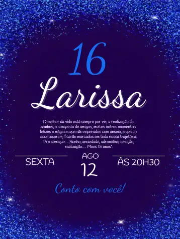 Convite 15 Anos Marrom editável e personalizável