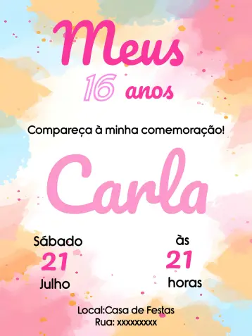 Invitación 15 Años Marrón editable y personalizable