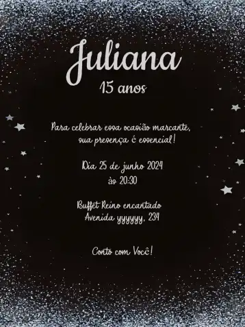 Convite 15 Anos Verde editável e personalizável