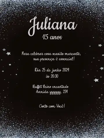 Convite 15 Anos Verde editável e personalizável