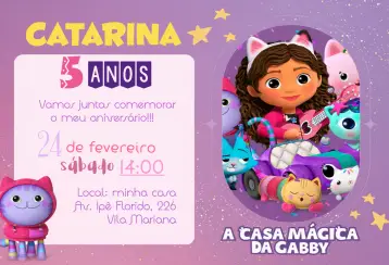 Invite The Magical House of Gabby Kittens editable and customizable