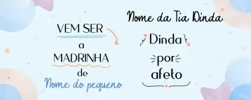 Convite Arte Caneca Dinda De Menino Madrinha para batizado ou festa de aniversário infantil. – tema mais pesquisados (azul, ilustrações de canecas, estilo moderno, destaque para madrinha, design infantil, elementos gráficos divertidos)