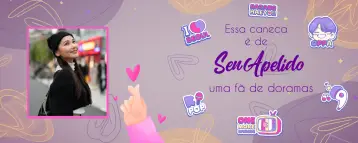 Convite Arte Para Caneca Dorama Dorameira Coreia editável e personalizável