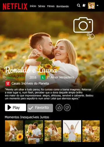 Convite Arte Quadro Netflix Casal História para aniversário romântico ou celebração de casal. – tema mais pesquisados (romântico, moderno, divertido, colorido, pop art, minimalista)