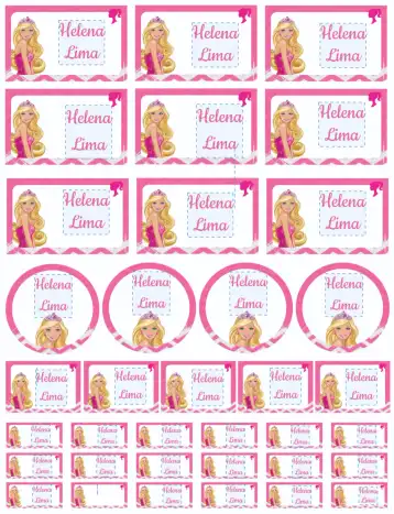 Convite Barbie editável e personalizável