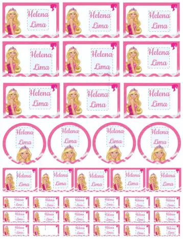 Convite Barbie editável e personalizável