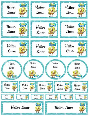 Convite Bob Esponja editável e personalizável