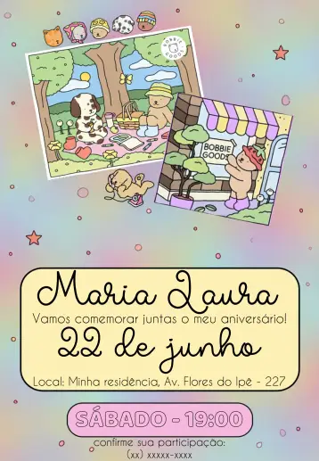 Invite Bobbie Goods Animals editable and customizable