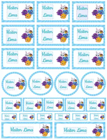 Convite Bolofofos editável e personalizável