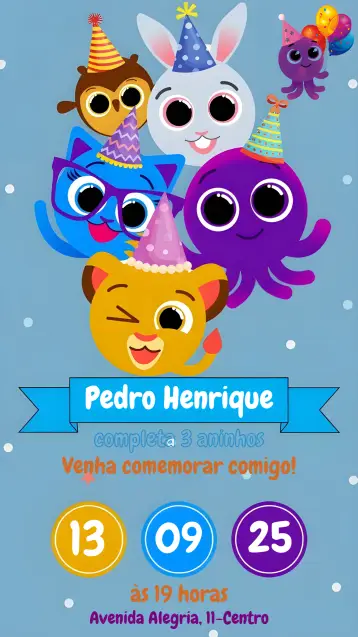 Invite Colorful Cake Pops editable and customizable