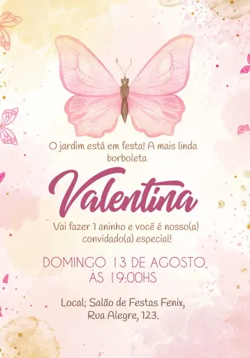 Invite Butterflies 1 editable and customizable