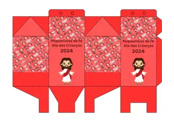 Convite Caixa Milk Jesus Dia Das Crianças Crinaças editável e personalizável