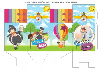 Convite Caixa Milk Mundo Bita Com Foto (com para aniversário infantil ou festa temática. – tema mais pesquisados (colorido, lúdico, infantil, divertido, temático)