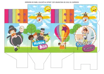 Convite Caixa Milk Mundo Bita Com Foto (com editável e personalizável