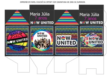 Invitación Caja Milk Now United Logo editable y personalizable