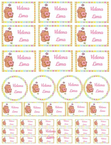 Convite Capivara editável e personalizável