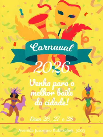 Invite Green Carnival editable and customizable