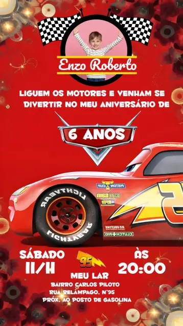 Invite Cars With White Photo editable and customizable