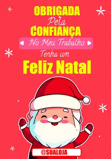 Convite Tarjeta De Agradecimiento Para Tienda Navidad Roja para agradecimiento de navidad para clientes de tienda. – tema más buscados (rojo, navideño, blanco, ilustraciones de Papá Noel, festivo, acogedor)