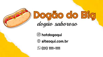 Convite Cartão De Visita Cachorro Quente Dog editável e personalizável