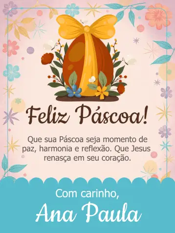 Convite Happy Easter Card Greetings para perfect for sending easter greetings. – tema commemorative dates (floral, vibrant, colorful, modern, springlike, cheerful)